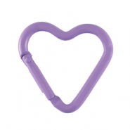 Fornituras de color anilla llavero corazón Púrpura