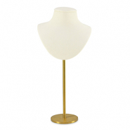 Expositor de joyería busto para collares Dorado-beige
