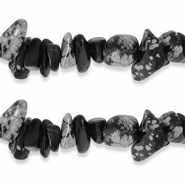 Abalorios chips Obsidiana Negro-antracita mármol