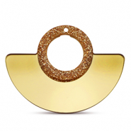Colgantes llamativos Glitter metálico dorado