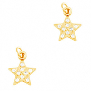 Colgantes Acero Inox estrella Dorado