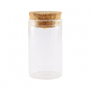Botellas con tap&oacute;n de corcho 5x3cm Transparente