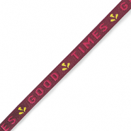 Cinta con texto "good times" Púrpura-rosa