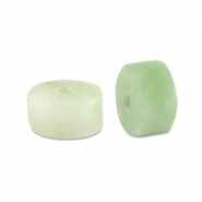 Piedras naturales Serpentina y M&aacute;rmol disco 4x2mm Verde glaciar