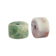 Piedras naturales Cuarzo disco 4x2mm Multicolor verde