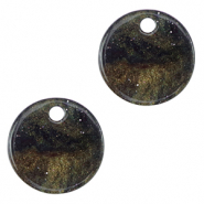 Colgantes de resina glitter 12mm Multicolor galaxy