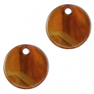Colgantes de resina 12mm Topacio marrón