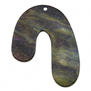 Colgantes de resina orgánico glitter Multicolor galaxy