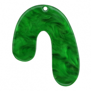 Colgantes de resina orgánico Verde esmeralda