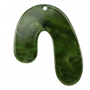 Colgantes de resina orgánico Verde musgo
