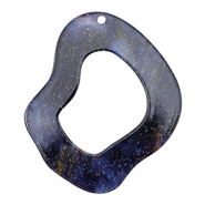 Colgantes de resina orgánico glitter Multicolor galaxy