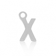 Colgantes Acero Inox letra X Plateado