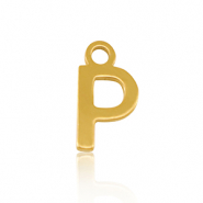 Colgantes Acero Inox letra P Dorado