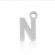Colgantes Acero Inox letra N Plateado