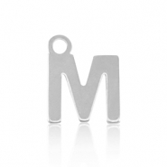 Colgantes Acero Inox letra M Plateado