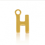 Colgantes Acero Inox letra H Dorado