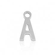 Colgantes Acero Inox letra A Plateado