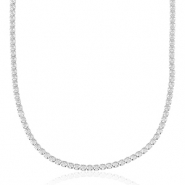 Cadenas Acero Inox Plateado-cristal