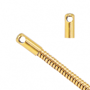 Fornituras acero inox terminal para cadena jasseron serpiente Ø2.5mm Dorado
