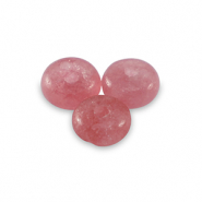 Piedras naturales M&aacute;rmol y Calcita rondeles 4mm Rosa frambuesa