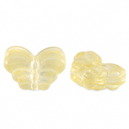 Abalorios de cristal mariposa Amarillo