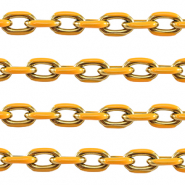 Fornituras Acero Inox cadena jasseron&nbsp;tipo ancla Dorado-naranja