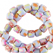 Abalorios de pol&iacute;meros 6mm Lila-multicolor
