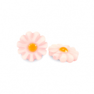 Abalorios conchas flor Rosa claro-naranja
