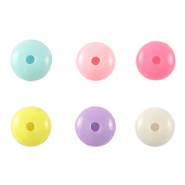 Abalorios con look acr&iacute;lico rondeles Multicolor pastel