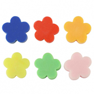 Abalorios de pol&iacute;meros flor 10mm Multicolor