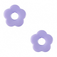 Colgantes acrílicos flor Lila puro