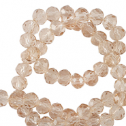 Abalorios faceteados disco 3x2mm Beige &aacute;mbar