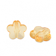 Abalorios acrílicos flor Amarillo spectra transparente
