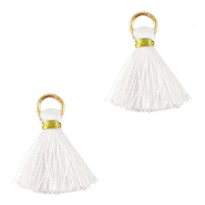 Borlas 2cm Dorado-blanco