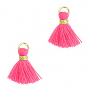 Borlas 1.2cm Dorado-rosa fucsia ne&oacute;n