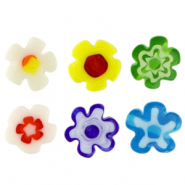 Abalorios Millefiori flor Multicolor