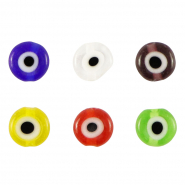 Abalorios Millefiori disco ojo 6mm Multicolor