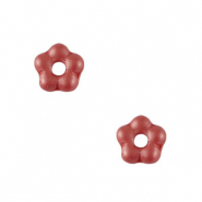 Abalorios Checos flor 5mm Rojo c&aacute;lido