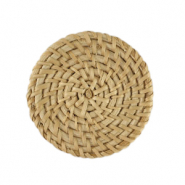 Colgantes rat&aacute;n 50mm Beige natural