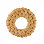 Colgantes rat&aacute;n 35mm Beige natural