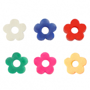 Abalorios Katsuki flor 6mm Multicolor-revestimiento pearl shine