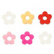Abalorios Katsuki flor 6mm Multicolor-revestimiento pearl shine