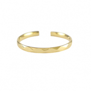 Anillos Acero Inox faceta Dorado