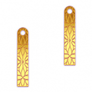 Colgantes llamativos barra flor Amarillo met&aacute;lico