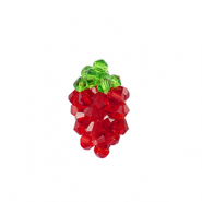 Colgantes faceteados fresa Rojo-verde