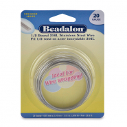 Beadalon Hilo estilo Alemán semirredondo Calibre 20 Plateado