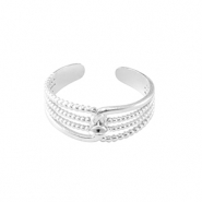 Anillos Acero Inox con anilla Plateado