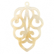 Colgantes de resina Beige arena transparente