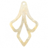 Colgantes de resina Beige arena transparente