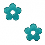 Colgantes Polaris Lucido flor Verde teal